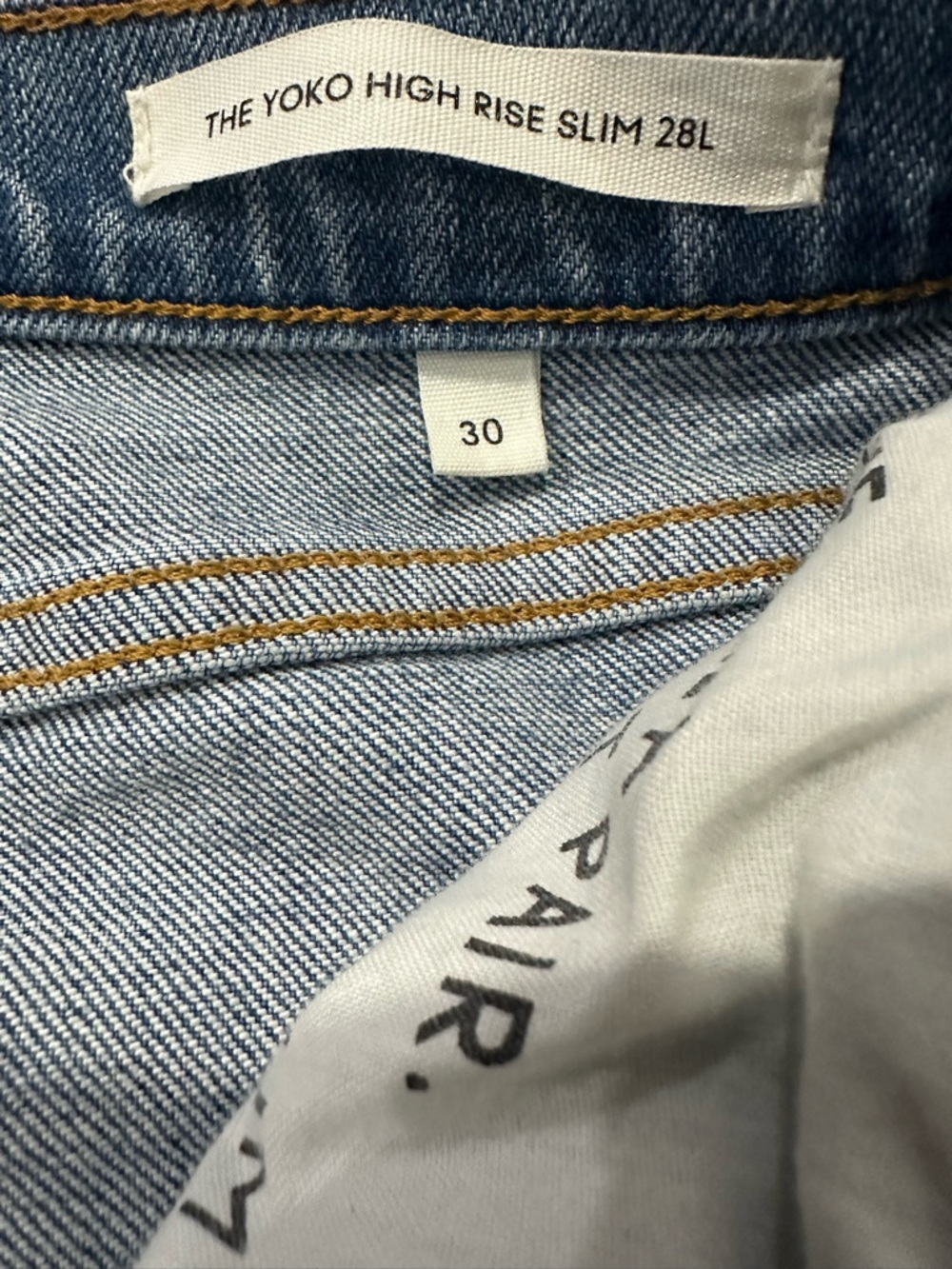 Aritzia Denim Forum The Yoko High Rise Slim 28L - Picture 7 of 9